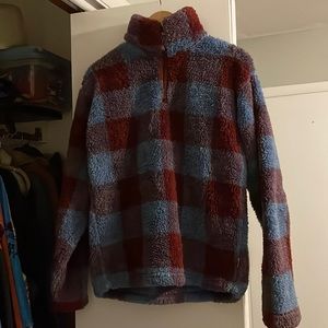 Cozy zip-up fleece sweater